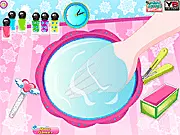 Queen Elsa Nail Designs free online game manicure rings bracelets