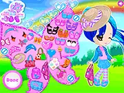 Play Gamellina Dress Up free online fashion game at PlayArcadeHub, styling outfits with dresses, shoes, and accessories
