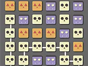 Monster Chains free online puzzle game, match colorful monster tiles, high score arcade