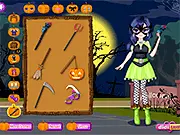 Happy Halloween Girl dress up fashion costume accessories free online game screenshot