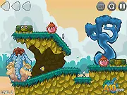 Snoring Before Time free online game puzzle screenshot with prehistoric elephant and animals
