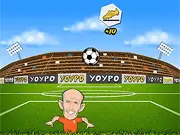 Soccer Star Head Ball juggling skill game screenshot with a cartoon football player bouncing a ball with their head