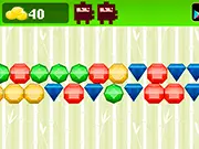 Gem Ninja free online game, puzzle action, matching two endless chains of colored gems
