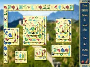 Discover China game screenshot showing a Mahjong Solitaire layout with unique Chinese-themed tiles, next to a small Spot the Difference mini-game window.