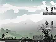 Zombie Shooter 2 free online physics puzzle game where you break chains to kill zombies on PlayArcadeHub