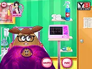 Pou Girl and the New Born Baby Care game image, showing the Pou character and a baby Pou sibling playing together in a nursery setting.