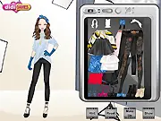 Magazine Model Dressup free online game showing a stylish model posing for a magazine cover after a complete makeup and dress-up session
