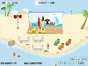Beach Resort management game, serving customers on a tropical beach, time management free online