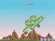 A group of small and large Martians standing on a strange, new, colorful alien planet, looking up at the sky in the game Travelers from Mars