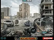 Warzone Battle free online shooting game, hitting moving targets on assault courses to progress to next level
