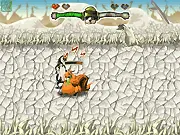 Harry Ferret fighting mutazombs in Brave Ferret free online action adventure game on PlayArcadeHub