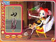 Little Witch's Magic Painting game screenshot, drawing magic prison to trap gangsters, play free online game