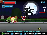 Costume Kid game screenshot, play free online wave survival game, upgrade weapons action shooter, costumed kids fighting game