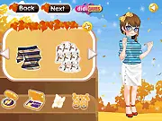 Autumn Festivals Dress Up game model wearing chic layered outfits and makeup, Mina and Sally going to a festival, play free online fashion game