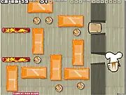 Pepperoni Slider puzzle game screenshot showing a pepperoni stick, the Chef, and a bear on an obstacle course