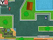 City Beach Parking online game screenshot showing a car attempting to parallel park in a tight spot near a beach with other cars