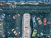 Play free Pickup Truck Parking: Winter Night online game, driving a pickup truck on snowy and icy roads
