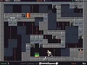 The character in Boondog navigating obstacles on a platform in the exciting free online arcade game