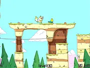 Cake's Tough Break 2 game screenshot, Adventure Time puzzle game online, Cake the Cat detaching her body parts, Play Free Cake's Tough Break 2
