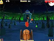 Halloween Conquest 3D free online shooting game pumpkins ghosts