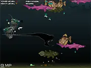 Evolvo free online fish game screenshot - Small fish eating smaller fish to evolve and grow bigger underwater