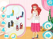A princess dressed in a stylish high school outfit next to her crush, Eric, in the High School Crush Flash free online game