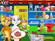 A beautifully decorated birthday cake with colorful frosting and candles from the Ginger Birthday Cake online game on PlayArcadeHub
