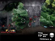 Screenshot of Intruder Combat Training 2x, a free 2D shooter game, showing a special forces operative in a brutal firefight against enemy forces