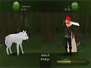 The Awakening RPG game screenshot, a character standing in a forest with a sword, classic 2D turn-based RPG, Play Free Role-Playing Game Online