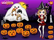 Play Dark Halloween Night Dress Up free online for spooky costumes and makeover