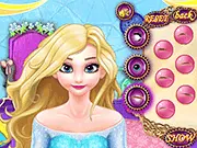 Elsa Dye Hair Design free online game, Princess Elsa with a beautifully dyed and styled hair design