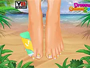 Play Perfect Beach Pedicure Salon free online for stylish feet and nail art