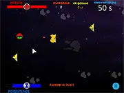 Time Sweeper free online action game screenshot - Hero slowing time to defeat alien enemies in space