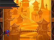 Swift Ninja online free game, ninja jumping on walls and slicing birds for high score, avoiding obstacles on PlayArcadeHub
