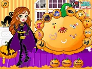 Hollywood Star Halloween Dress Up free online game, girl choosing cute Halloween costumes and accessories for a party in Beverly Hills