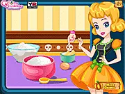 Halloween Corn Candy Cookies game screenshot, a free online cooking and baking game showing a festive dessert recipe on PlayArcadeHub