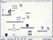 Doodle Chicks free online game screenshot, a cute platformer where you collect keys and avoid monsters, available on PlayArcadeHub