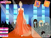Professional Model free haute couture dress up game for a New York fashion show on PlayArcadeHub