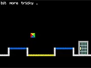 Box Story 2 free online puzzle game screenshot with a colored box on a platform, physics challenge, PlayArcadeHub