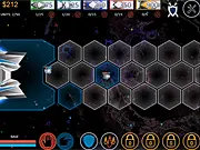 Sector Warfare game screenshot, top-down view of space combat and ship strategy, free online RTS game