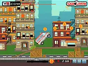 Screenshot of the Medical Team Havoc driving game showing an ambulance and emergency jeep racing over rough terrain during a mission.