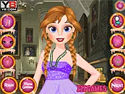 Princess Anna Makeup and Dressup Game Screenshot, Anna getting ready for a royal event, Free Online Fashion Game