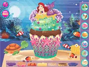 Play Mermaid Cupcake free online game, decorate a cupcake, under the sea themed dessert game