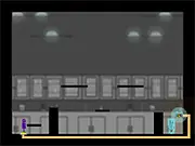 The main character moving across a grid, with a mirroring clone approaching a dangerous trap in the free online game Clone Combat.
