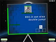 Free online game Unbalanced Puzzle, action puzzle game with physics, robot BEE-3 balancing the tilting board, play online strategic game