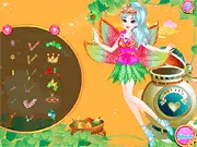 Fairy Dress Up free online game, a beautiful fairy with magic wings and dress on PlayArcadeHub