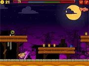Play Revenge Dojo Runner free online action game, featuring a fox with a katana fighting monkey bandits