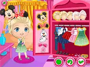 Play Modern Chibi Princesses free online dress up game, styling Elsa and Rapunzel in chibi modern fashion