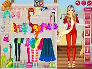 Play Popstar Princess free online dress up game, styling a celebrity in a pop-rock outfit, fashion makeover game