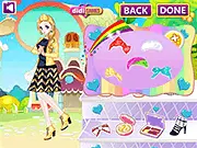 The Lost Color 1 free online dress up game, Eva and Mina wearing bright, colorful summer festival outfits on PlayArcadeHub
